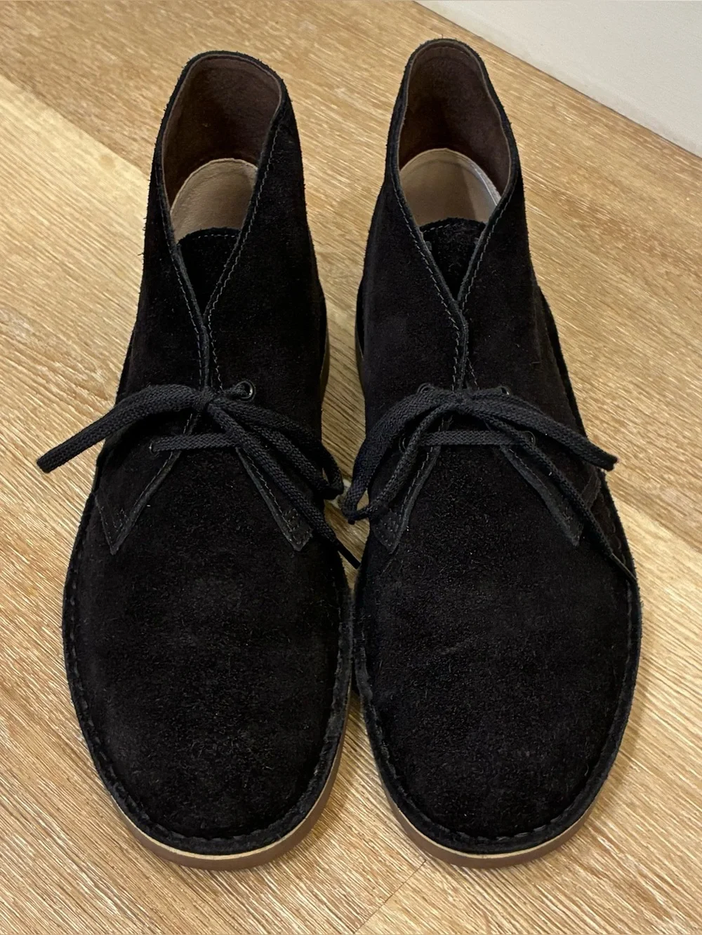 Clarks Bushacre 2 Desert Chukka Boots In Black Suede Men’s Size US 11 EU 44.5